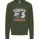 5 Year Wedding Anniversary 5th Rugby Mens Sweatshirt Jumper Forest Green