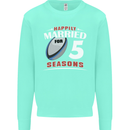 5 Year Wedding Anniversary 5th Rugby Mens Sweatshirt Jumper Peppermint