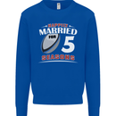 5 Year Wedding Anniversary 5th Rugby Mens Sweatshirt Jumper Royal Blue