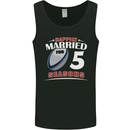 5 Year Wedding Anniversary 5th Rugby Mens Vest Tank Top Black