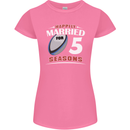5 Year Wedding Anniversary 5th Rugby Womens Petite Cut T-Shirt Azalea