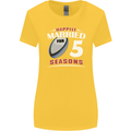 5 Year Wedding Anniversary 5th Rugby Womens Wider Cut T-Shirt Yellow