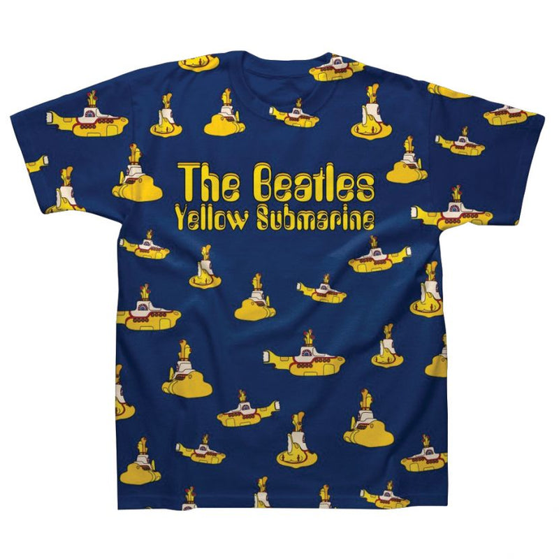 The beatles yellow submarines navy blue mens t-shirt iconic band tee