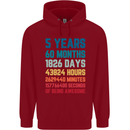 5th Birthday 5 Year Old Childrens Kids Hoodie Red