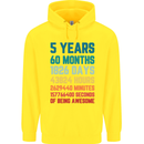 5th Birthday 5 Year Old Childrens Kids Hoodie Yellow