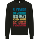 5th Birthday 5 Year Old Kids Sweatshirt Jumper Black
