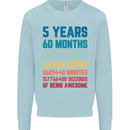 5th Birthday 5 Year Old Kids Sweatshirt Jumper Light Blue