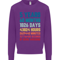 5th Birthday 5 Year Old Kids Sweatshirt Jumper Purple