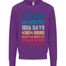 5th Birthday 5 Year Old Kids Sweatshirt Jumper Purple