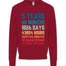 5th Birthday 5 Year Old Kids Sweatshirt Jumper Red