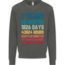 5th Birthday 5 Year Old Kids Sweatshirt Jumper Storm Grey