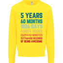5th Birthday 5 Year Old Kids Sweatshirt Jumper Yellow