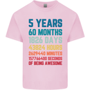 5th Birthday 5 Year Old Kids T-Shirt Childrens Light Pink