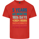 5th Birthday 5 Year Old Kids T-Shirt Childrens Red