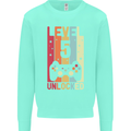 5th Birthday 5 Year Old Level Up Gamming Kids Sweatshirt Jumper Peppermint