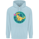 5th Birthday Dinosaur T-Rex 5 Year Old Childrens Kids Hoodie Light Blue