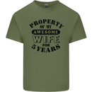 5th Wedding Anniversary 5 Year Funny Wife Mens Cotton T-Shirt Tee Top Military Green