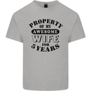 5th Wedding Anniversary 5 Year Funny Wife Mens Cotton T-Shirt Tee Top Sports Grey