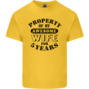 5th Wedding Anniversary 5 Year Funny Wife Mens Cotton T-Shirt Tee Top Yellow