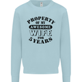5th Wedding Anniversary 5 Year Funny Wife Mens Sweatshirt Jumper Light Blue
