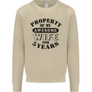 5th Wedding Anniversary 5 Year Funny Wife Mens Sweatshirt Jumper Sand