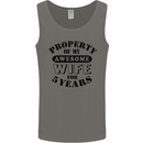 5th Wedding Anniversary 5 Year Funny Wife Mens Vest Tank Top Charcoal
