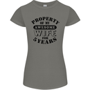5th Wedding Anniversary 5 Year Funny Wife Womens Petite Cut T-Shirt Charcoal
