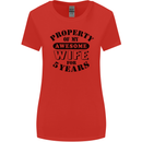 5th Wedding Anniversary 5 Year Funny Wife Womens Wider Cut T-Shirt Red