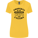 5th Wedding Anniversary 5 Year Funny Wife Womens Wider Cut T-Shirt Yellow