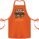 60 Year Old Banger Birthday 60th Year Old Cotton Apron 100% Organic Orange