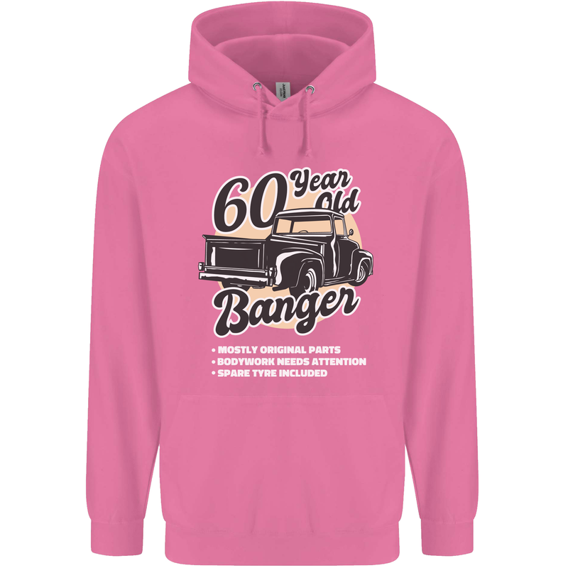 60 Year Old Banger Birthday 60th Year Old Mens 80% Cotton Hoodie Azelea