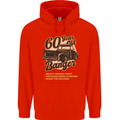 60 Year Old Banger Birthday 60th Year Old Mens 80% Cotton Hoodie Bright Red