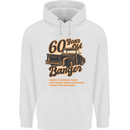 60 Year Old Banger Birthday 60th Year Old Mens 80% Cotton Hoodie White