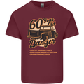 60 Year Old Banger Birthday 60th Year Old Mens Cotton T-Shirt Tee Top Maroon