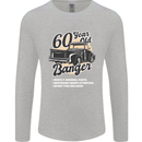 60 Year Old Banger Birthday 60th Year Old Mens Long Sleeve T-Shirt Sports Grey