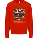 60 Year Old Banger Birthday 60th Year Old Mens Sweatshirt Jumper Bright Red