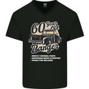 60 Year Old Banger Birthday 60th Year Old Mens V-Neck Cotton T-Shirt Black