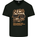60 Year Old Banger Birthday 60th Year Old Mens V-Neck Cotton T-Shirt Black