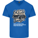 60 Year Old Banger Birthday 60th Year Old Mens V-Neck Cotton T-Shirt Royal Blue