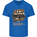 60 Year Old Banger Birthday 60th Year Old Mens V-Neck Cotton T-Shirt Royal Blue