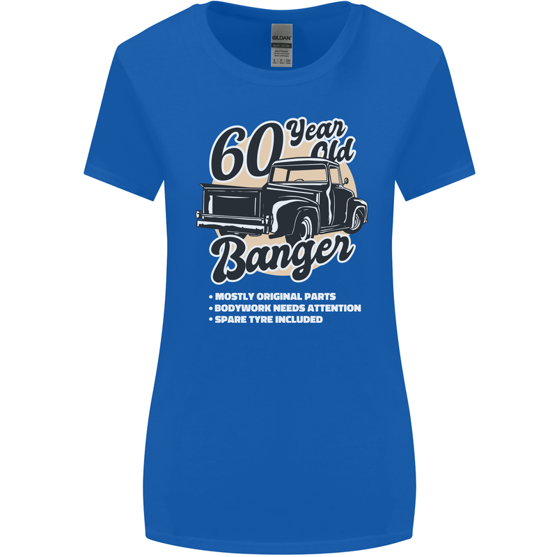 60 Year Old Banger Birthday 60th Year Old Womens Wider Cut T-Shirt Royal Blue