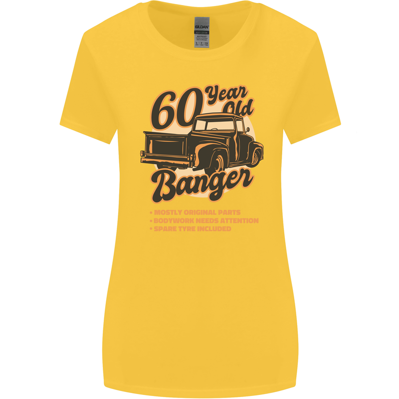 60 Year Old Banger Birthday 60th Year Old Womens Wider Cut T-Shirt Yellow