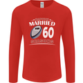 60 Year Wedding Anniversary 60th Rugby Mens Long Sleeve T-Shirt Red