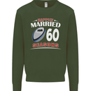 60 Year Wedding Anniversary 60th Rugby Mens Sweatshirt Jumper Forest Green