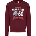 60 Year Wedding Anniversary 60th Rugby Mens Sweatshirt Jumper Maroon