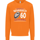 60 Year Wedding Anniversary 60th Rugby Mens Sweatshirt Jumper Orange
