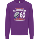 60 Year Wedding Anniversary 60th Rugby Mens Sweatshirt Jumper Purple