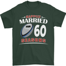 60 Year Wedding Anniversary 60th Rugby Mens T-Shirt 100% Cotton Forest Green