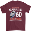 60 Year Wedding Anniversary 60th Rugby Mens T-Shirt 100% Cotton Maroon