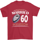 60 Year Wedding Anniversary 60th Rugby Mens T-Shirt 100% Cotton Red